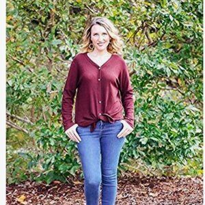 New Long Sleeve Button Down Shirts wine Red XXL